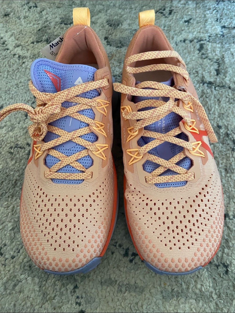 Nike Women's Peach and Lavender Running Sneakers